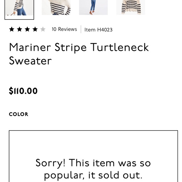 Favlux size medium women’s sweater. Cream and navy - Picture 2 of 5